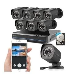 Zmodo ZS-1NL8-B SPoE HD Camerasysteem Zwart