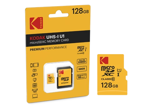 Kodak EMTEC Premium 128 GB Micro SD Kaart + Adapter
